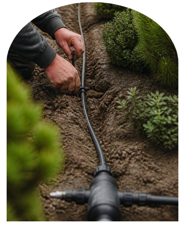 Монтаж системы капельного полива для участка в Кыштыме